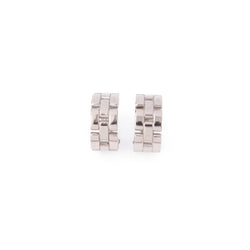 Boucles d'oreilles en or gris, mailles panthère CARTIER - Castafiore