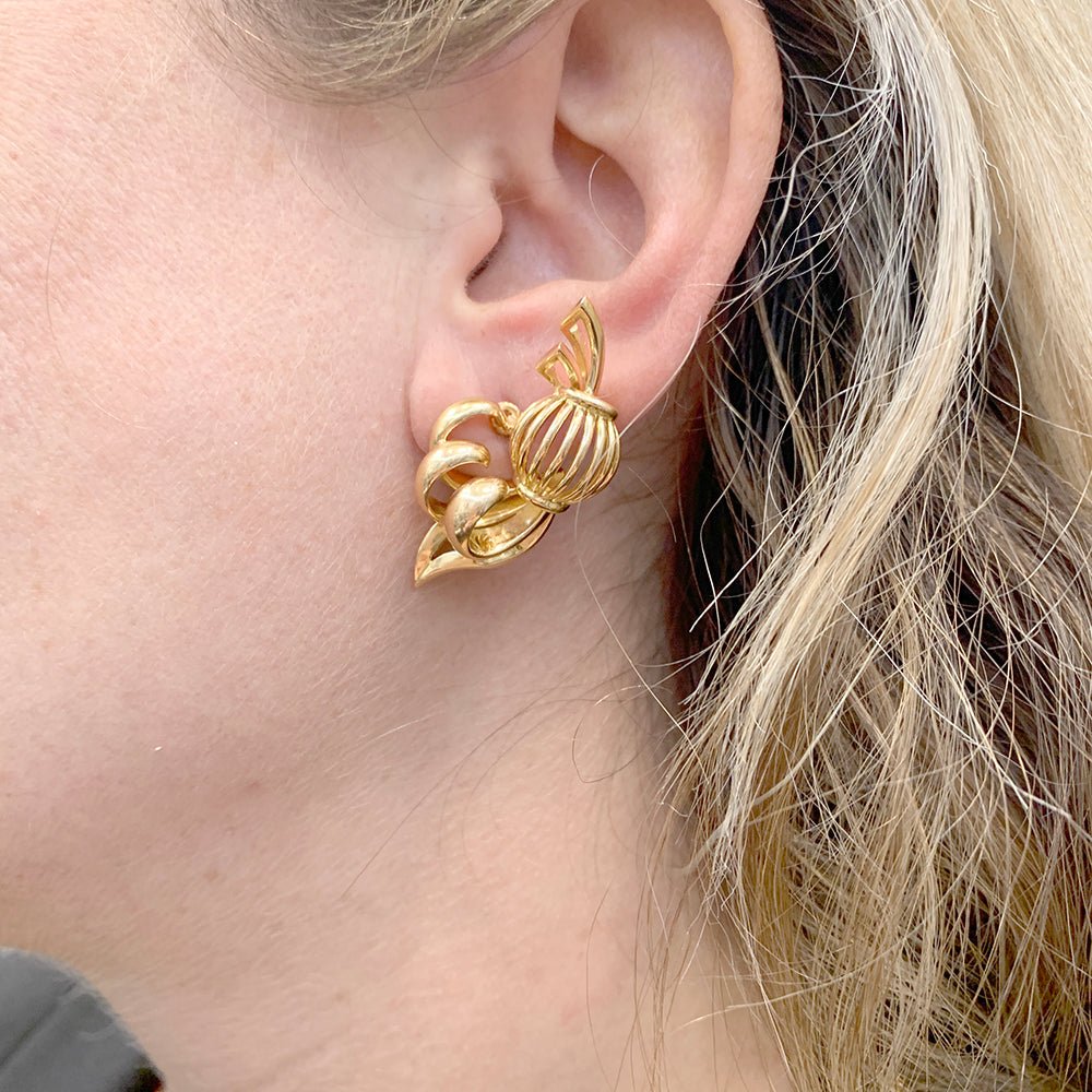 Boucles d'oreilles en or jaune - Castafiore
