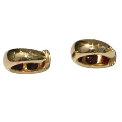 Boucles d'oreilles en or jaune de la maison Pomellato avec des cabochons de grenats - Castafiore