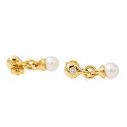 Boucles d'oreilles en or jaune et diamant - Castafiore