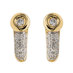 Boucles d'oreilles en or jaune et diamants - Castafiore