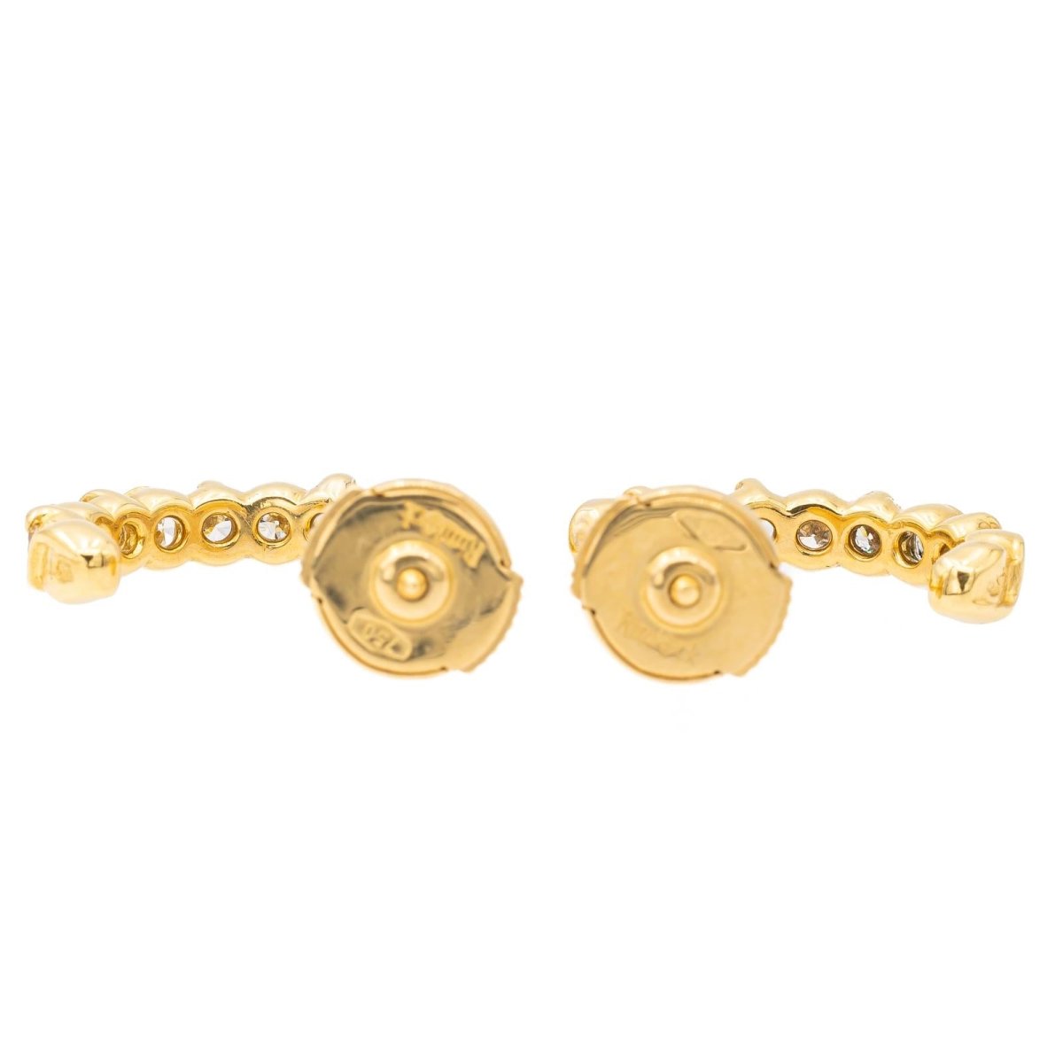 Boucles d'oreilles en or jaune et diamants - Castafiore