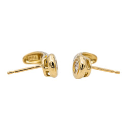 Boucles d'oreilles en or jaune et diamants - Castafiore