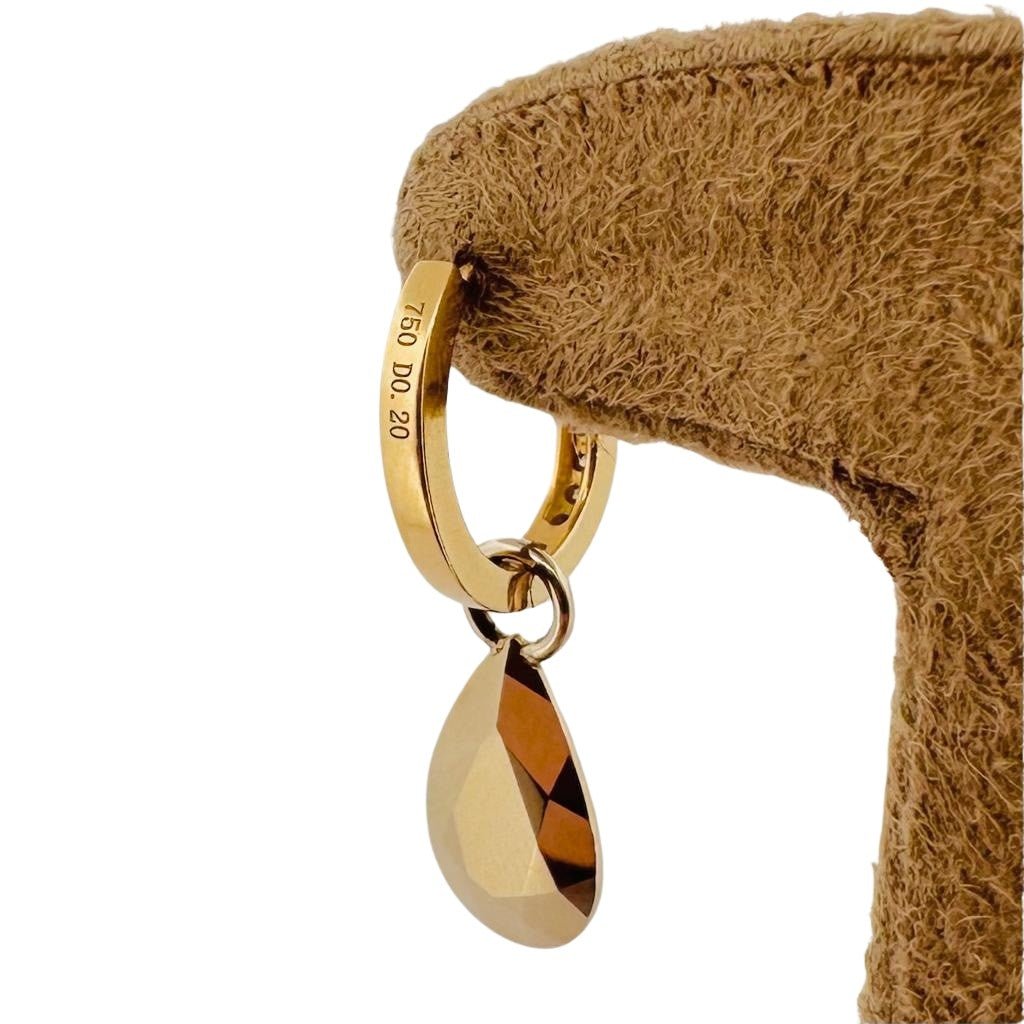 Boucles d'oreilles en or jaune et diamants - Castafiore