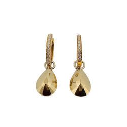 Boucles d'oreilles en or jaune et diamants - Castafiore