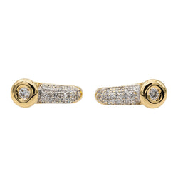 Boucles d'oreilles en or jaune et diamants - Castafiore