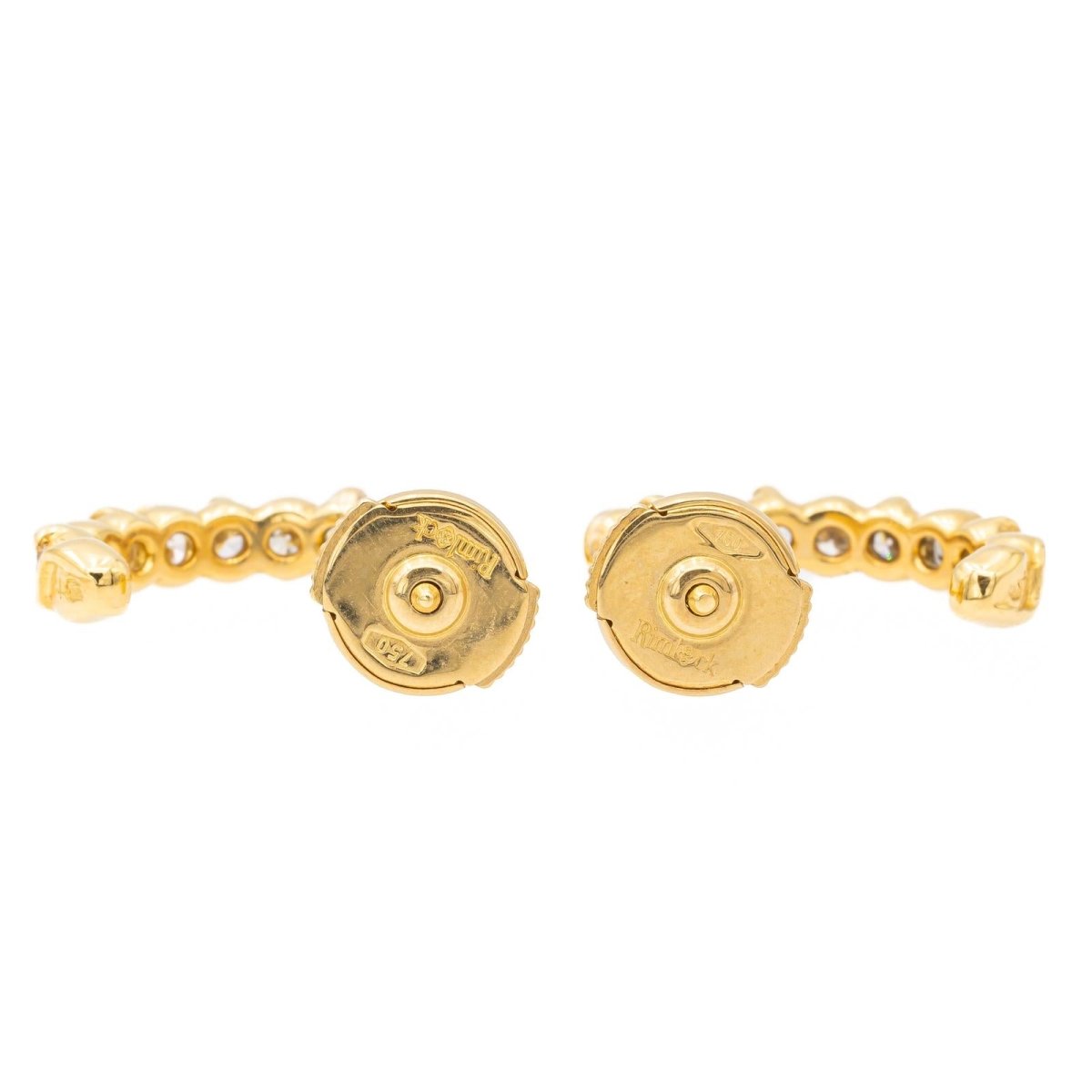 Boucles d'oreilles en or jaune et diamants - Castafiore