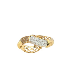 Boucles d'oreilles en or jaune et diamants - Castafiore