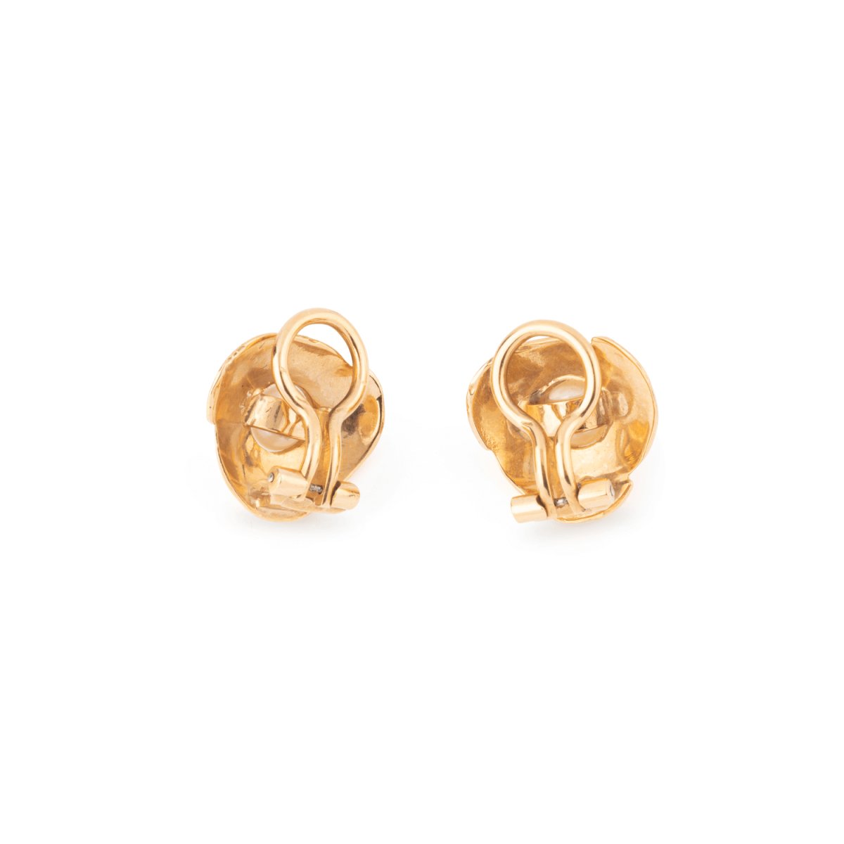 Boucles d'oreilles en or jaune et perle - Castafiore