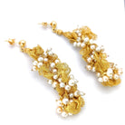 Boucles d'oreilles en or jaune et perles - Castafiore