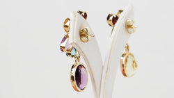 Boucles d'oreilles en or jaune et pierres fines - Castafiore