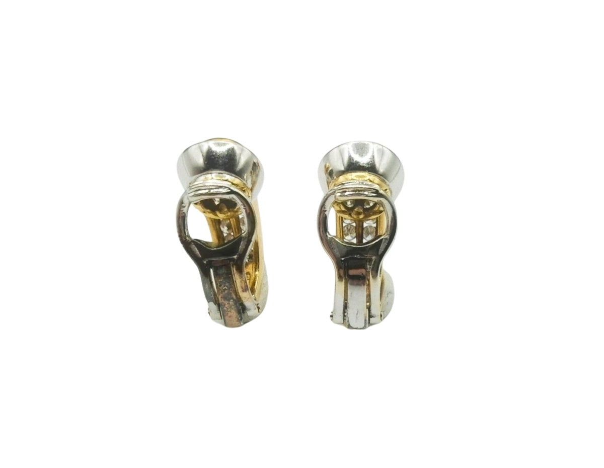 Boucles d'oreilles en or jaune et saphirs - Castafiore