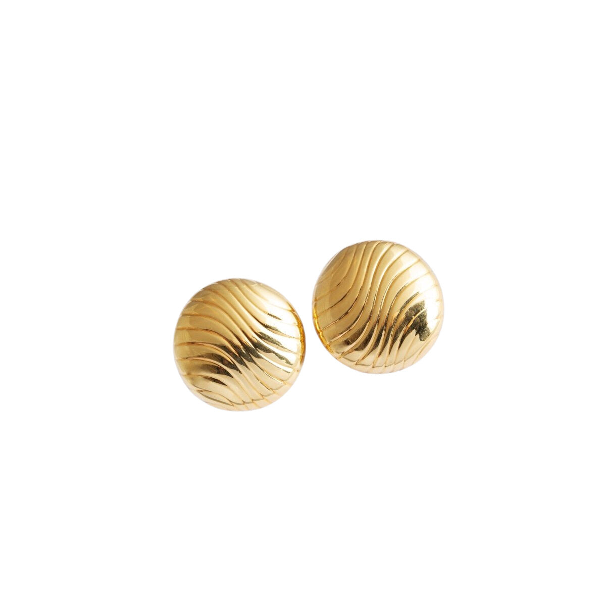 Boucles d'oreilles en or jaune strié - Castafiore
