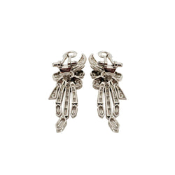 Boucles d'oreilles en platine et diamants - Castafiore