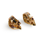 Boucles d'oreilles "Feuillage" VAN CLEEF & ARPELS en or jaune, rubis et diamants - Castafiore