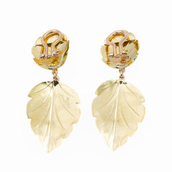Boucles d'oreilles Feuille Or jaune - Castafiore