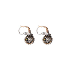 Boucles D'oreilles "Fleur" en or jaune et diamants - Castafiore
