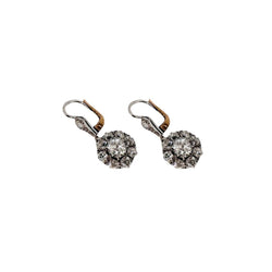 Boucles D'oreilles "Fleur" en or jaune et diamants - Castafiore