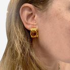 Boucles d'oreilles Fred, or jaune et citrines - Castafiore
