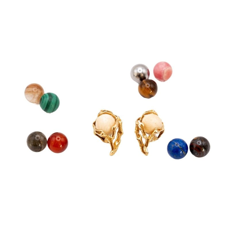 Boucles d'oreilles GILBERT ALBERT interchangeable en or jaune - Castafiore