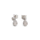 Boucles d'oreilles Goutte Or blanc Diamant - Castafiore