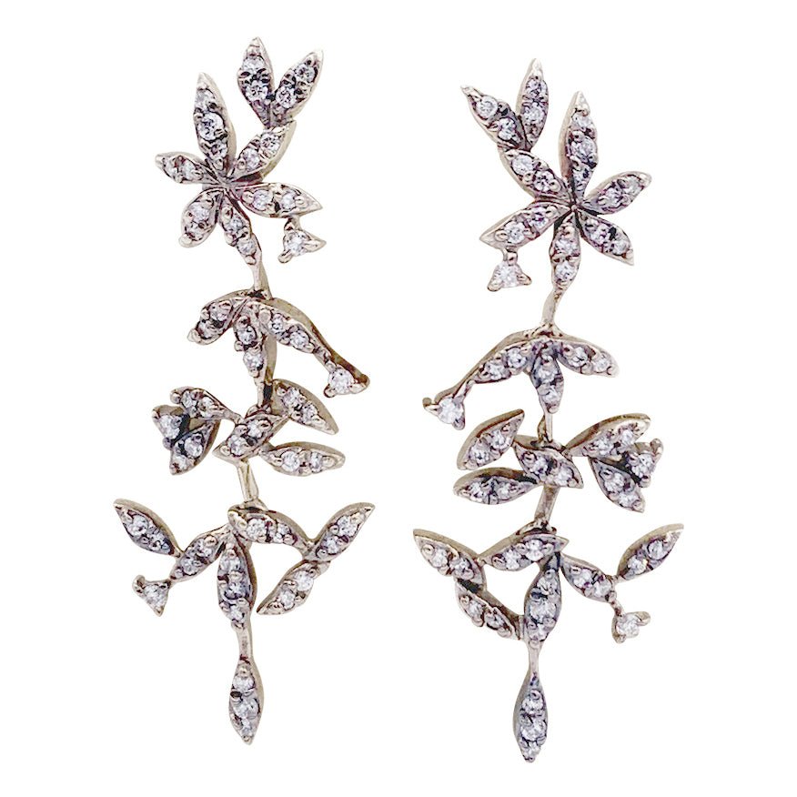 Boucles d'oreilles H.Stern, "Nature", or, diamants. - Castafiore