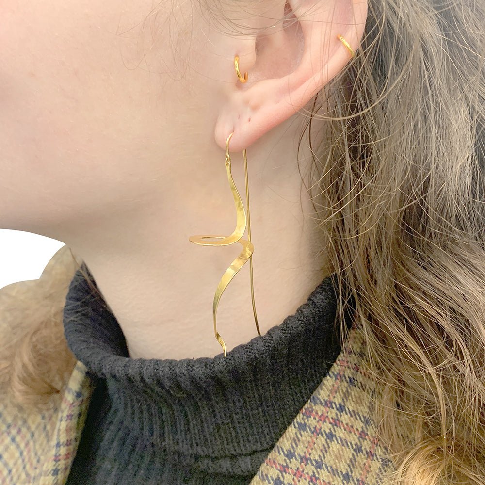 Boucles d'oreilles H.Stern, "Oscar Niemeyer", or jaune mat. - Castafiore