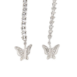 Boucles d'oreilles Ligne Or blanc Diamant - Castafiore