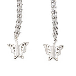 Boucles d'oreilles Ligne Or blanc Diamant - Castafiore