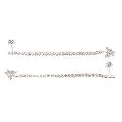 Boucles d'oreilles Ligne Or blanc Diamant - Castafiore