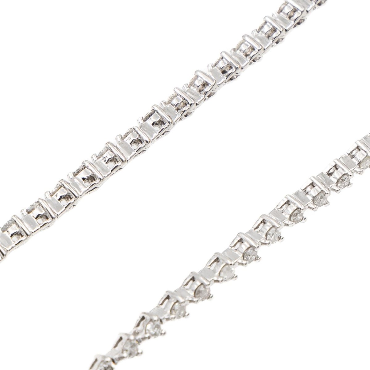 Boucles d'oreilles Ligne Or blanc Diamant - Castafiore