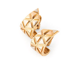 Boucles d'oreilles MARINA B en or blanc et or jaune - Castafiore