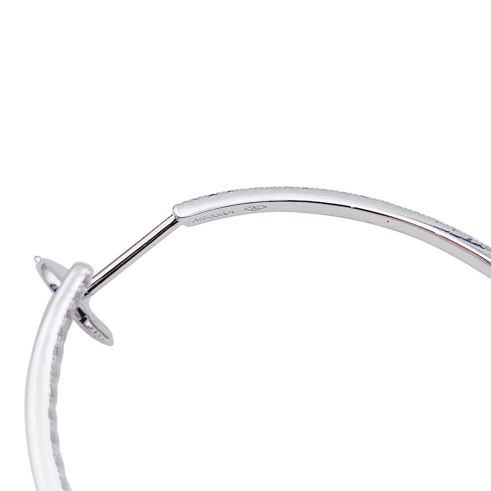 Boucles d'oreilles Messika, "Eden", or blanc, diamants. - Castafiore