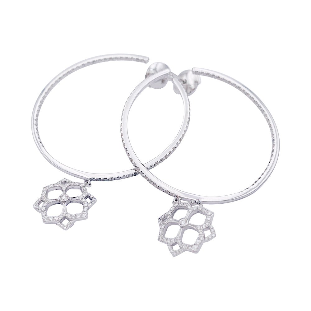 Boucles d'oreilles Messika, "Eden", or blanc, diamants. - Castafiore