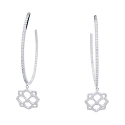Boucles d'oreilles Messika, "Eden", or blanc, diamants. - Castafiore