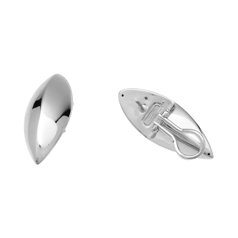 Boucles d'oreilles navette en or blanc - Castafiore