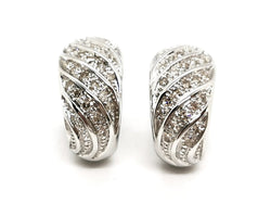 Boucles d'oreilles Or blanc Diamant - Castafiore