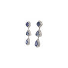 Boucles d'oreilles or blanc tanzanites - Castafiore