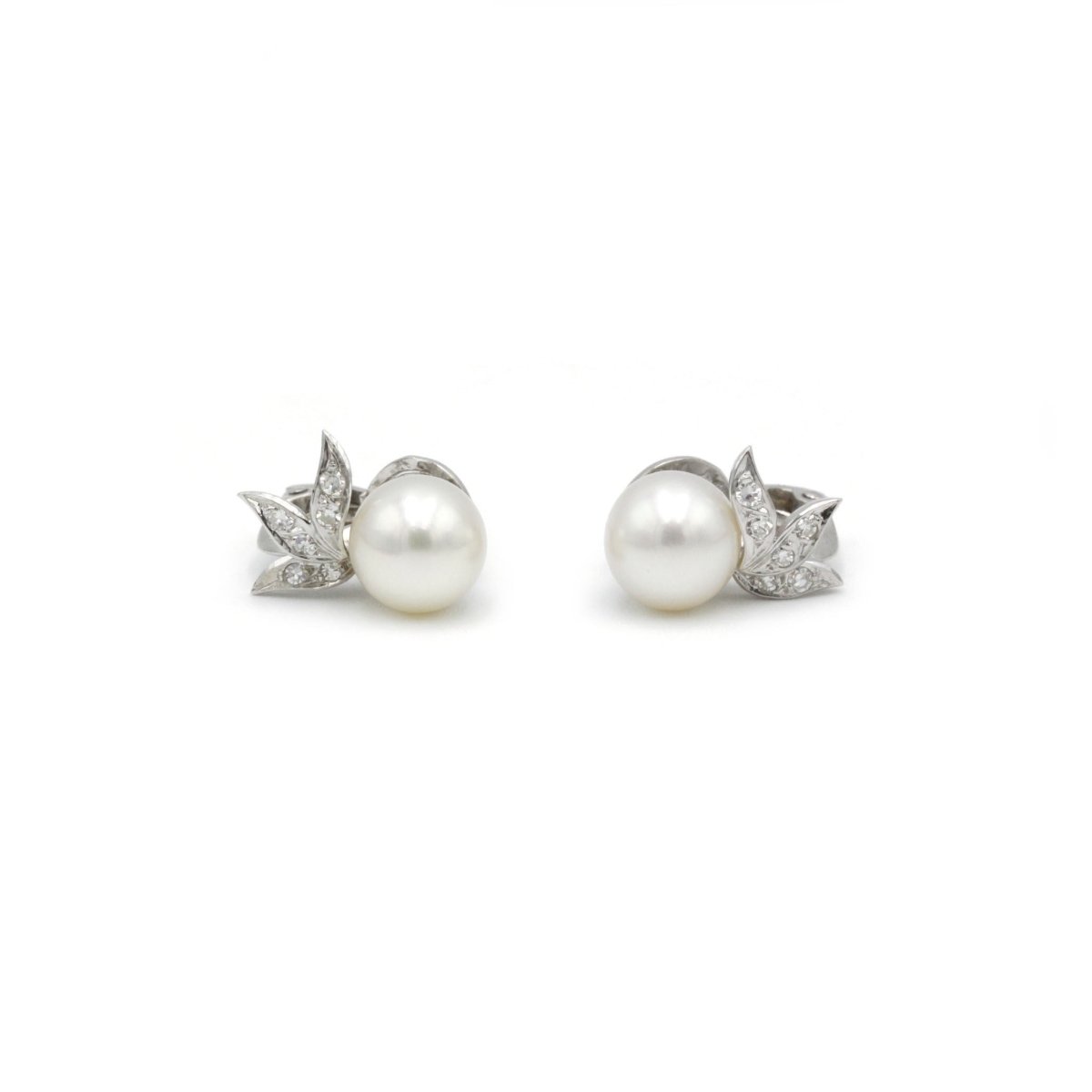 Boucles d'oreilles - Or, diamants & perles - Castafiore