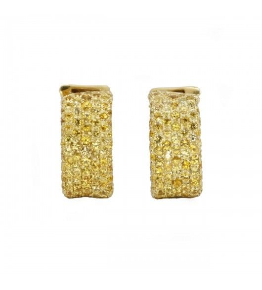 Boucles d'oreilles - Or et Saphirs jaune - Castafiore