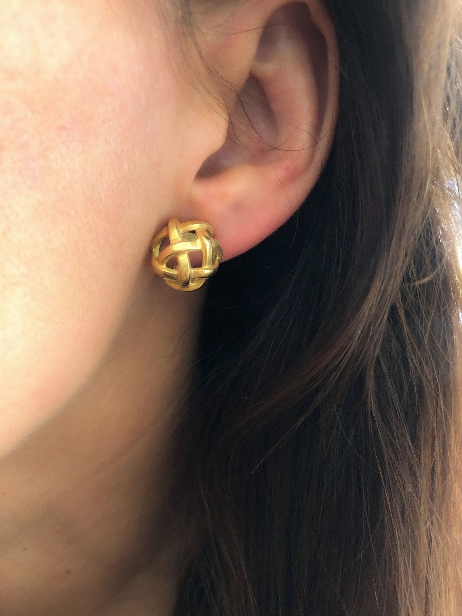 Boucles d'oreilles or jaune Angela Cummings pour Tiffany - Castafiore