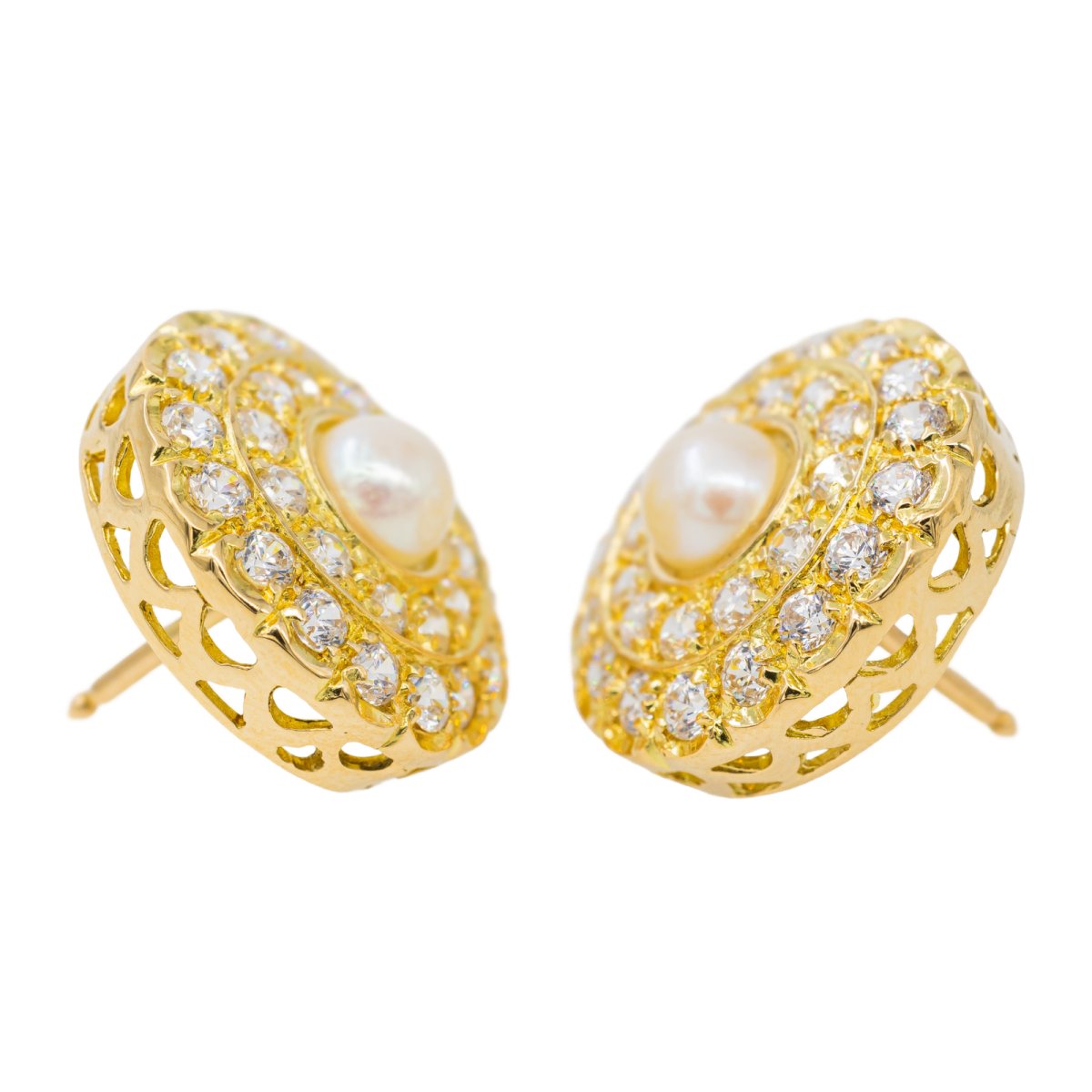 Boucles d'oreilles Or jaune Diamant - Castafiore