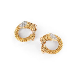 Boucles d'oreilles or jaune et diamants de la Maison Boucheron modèle Serpent Bohème - Castafiore