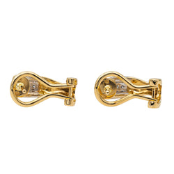Boucles d'oreilles or jaune, or blanc et diamant - Castafiore