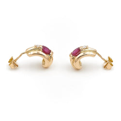 Boucles d'oreilles Or jaune Rubis - Castafiore