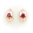 Boucles d'oreilles Or jaune Rubis - Castafiore