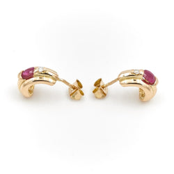 Boucles d'oreilles Or jaune Rubis - Castafiore