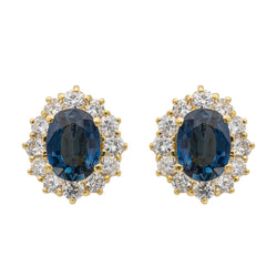 Boucles d'oreilles Or jaune Saphir - Castafiore