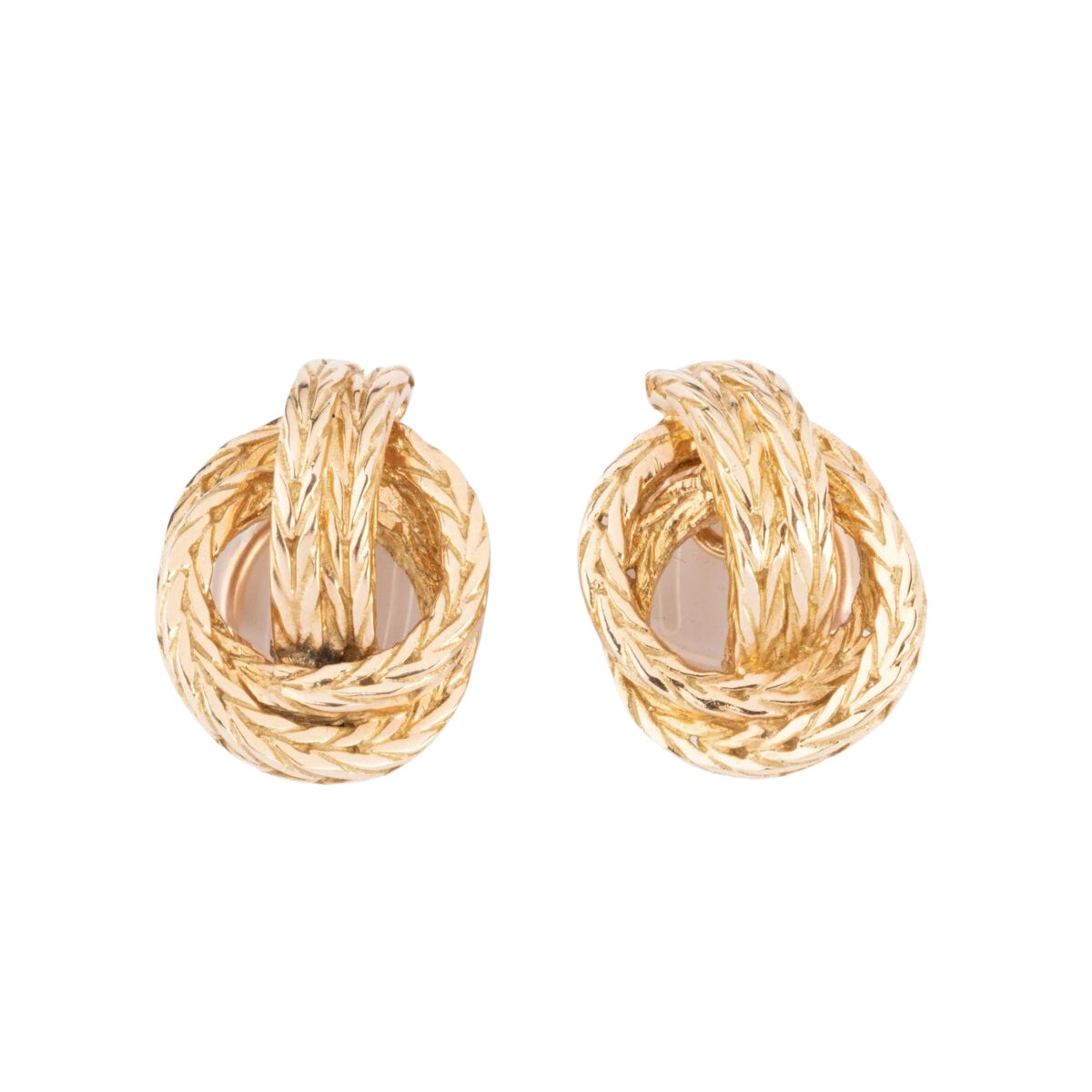Boucles d'oreilles or jaune signée Hermès - Castafiore