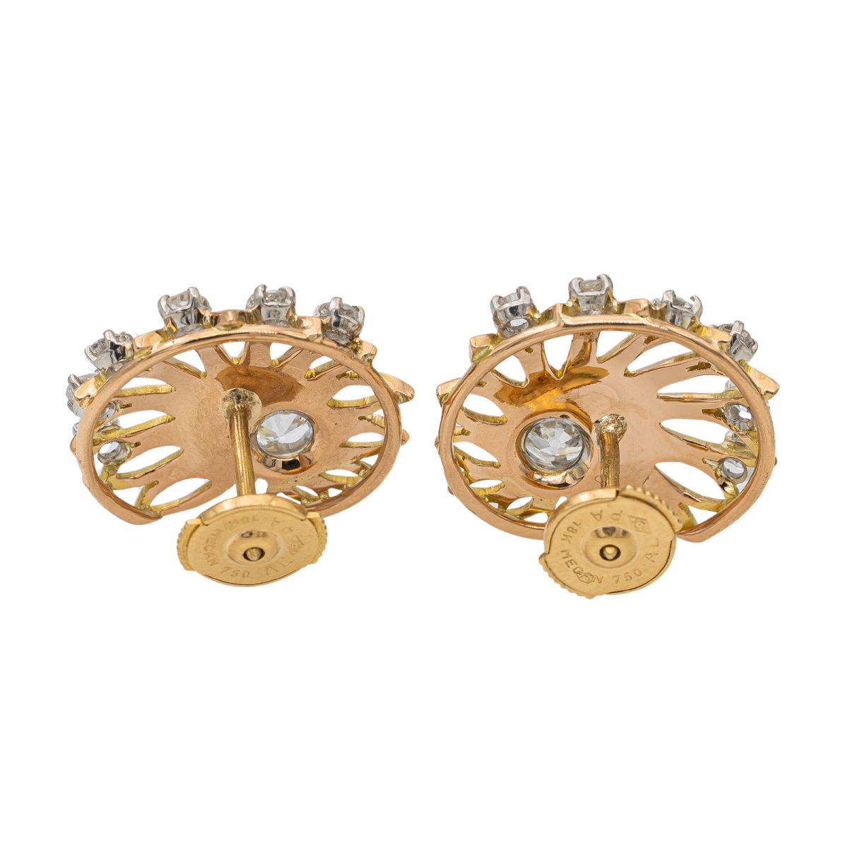 Boucles d'oreilles Or rose Diamant - Castafiore